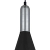 Loft LAMPA wisząca KHALEO MDM-3030/1 BK+CR Italux stożek OPRAWA metalowa ZWIS industrialny chrom czarny