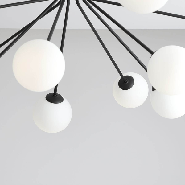 Modernistyczna lampa sufitowa Holm 1082PL_M1 Aldex do jadalni czarna biała