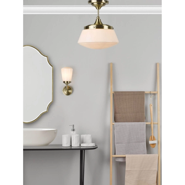 Kuchenna lampa sufitowa Caden CAD0175 Dar Lighting mosiądz biała