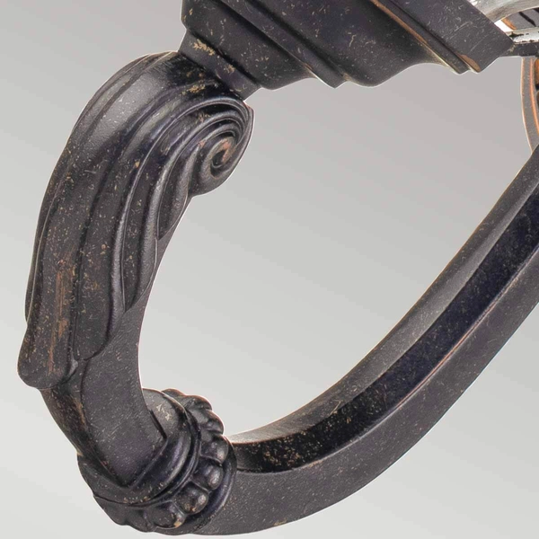 Ogrodowa latarenka ścienna Cleveland CL1-M metalowa IP44 postarzany brąz