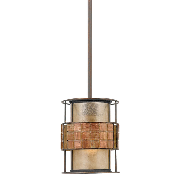 Wisząca lampa retro Laguna QZ-LAGUNA-MP Quoizel tuba miedziana