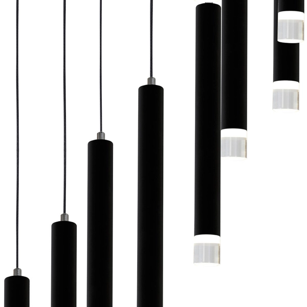 Wisząca LAMPA industrialna CARBON ML6161 Milagro metalowa OPRAWA kaskada LED 12W 4000K ZWIS loftowy czarny