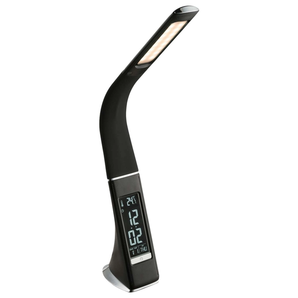 LAMPKA biurkowa SOPHIE 58335 Globo gabinetowa LAMPA stojąca LED 6,5W z zegarkiem szara