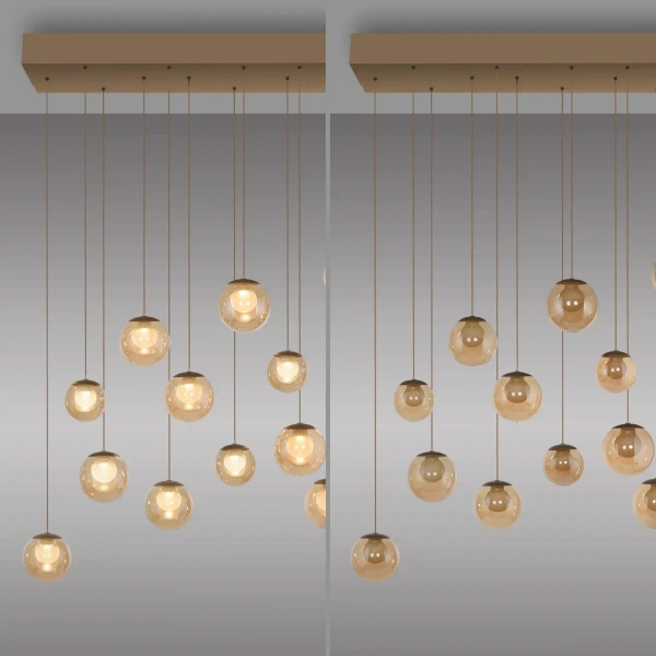 Wisząca lampa PURE POPUP brązowa 2590-97 13xLED 3W 2200-5000K sterowana góra-dół