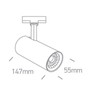 Sufitowa lampa trójobwodowa TORN MYL.00085 LED 9,5W 3000K tuba czarna