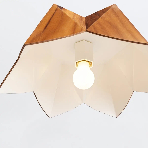 Geometryczna lampa wisząca Physalis QN-PHYSALIS-P-M-TEAK brązowy