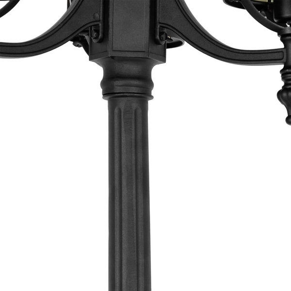 Lampa stojąca zewnętrzna Chicago K-8218 Kaja IP44 potrójna metalowa czarna