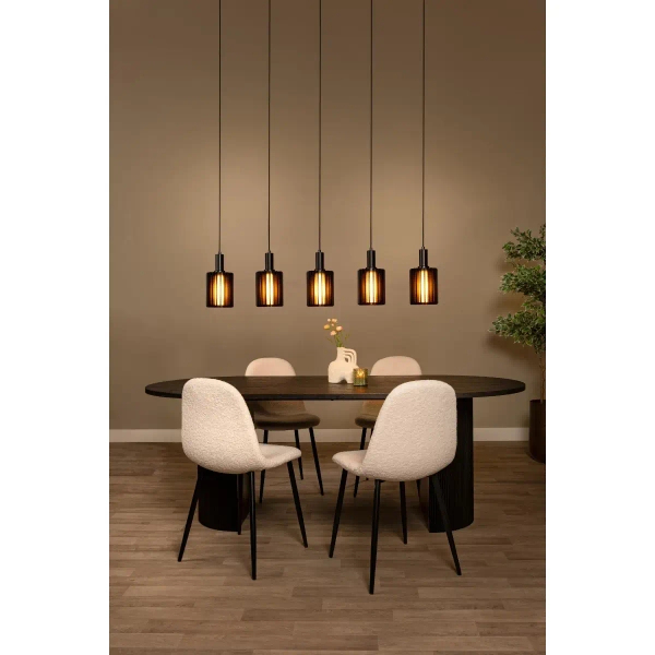 Nowoczesna lampa wisząca Lambres 45410/05/30 na listwie czarna
