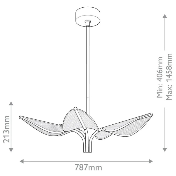 Zwisająca lampa nad stół Floriana QN-FLORIANA-PS-NBR LED 37W 2891K mosiądz
