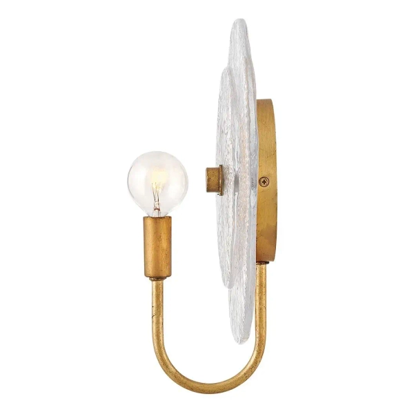 Szklany kinkiet do przedpokoju Rene QN-RENE-WB1-DSB IP44 mosiądz