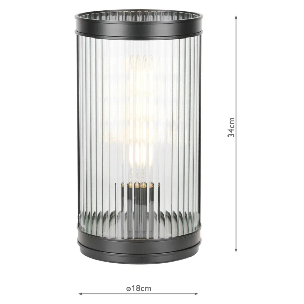 Stołowa lampa Bianka BIA4222 do sypialni szklany czarny