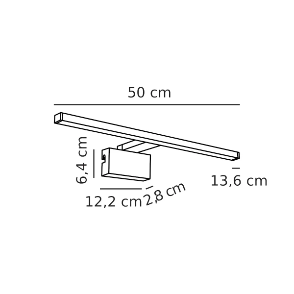 Podłużny kinkiet nad lustro Marlee 2110701033 LED 8,9W 3000K IP44 chrom