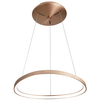 LAMPA wisząca MORFI 5355-848ROP-GB-3 Italux okrągła OPRAWA metalowy ZWIS ring LED 48W 3000K pierścień brązowe złoto biały