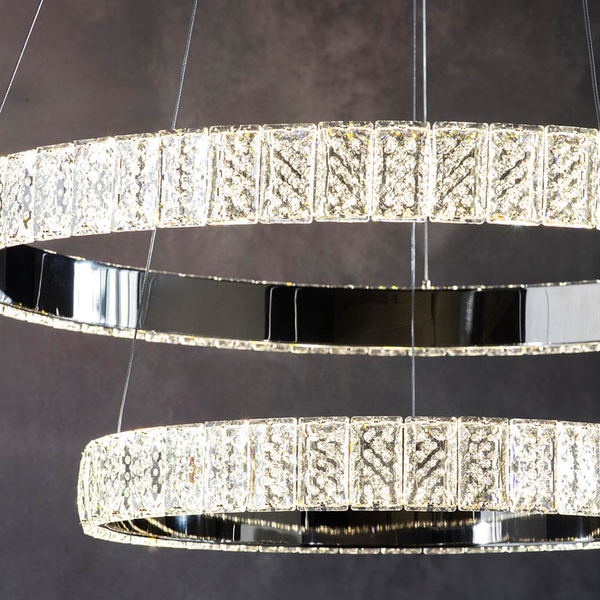 Pierścieniowa lampa zwis Celeste 78701 LED 22,5W 4000K chrom przezroczysty