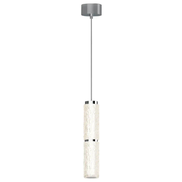 Pojedyncza zwisająca lampa Love P0648 LED 11W 3000K tubka srebrny