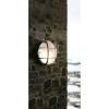 Okrągła lampa ścienna szklana POLPERRO 49021055 na taras IP64 nikiel