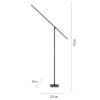 Podłogowa lampa stojąca Pure-grafo 407-18 LED 14,5W 3000K czarna