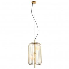 Druciana LAMPA wisząca HAYDEN MDM-3934/3 GD Italux metalowa OPRAWA industrialna szklane kule balls złota