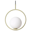 Wisząca lampa Milano ABR-KGR-E27 Abruzzo szklana kula złoty biały