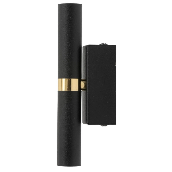 Kinkiet naścienny do przedpokoju Lagos 10145 góra-dół czarna złota