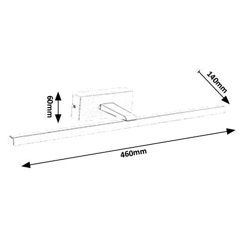 Kinkiet LAMPA ścienna ALBINA 1448 Rabalux metalowa OPRAWA klasyczna LED 8W 4000K galeryjka IP23 biała matowa
