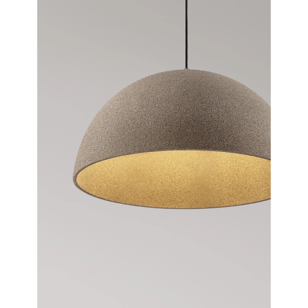 Zwisowa lampa do sypialni NAVIRTA LE45344 z żywicy brązowa