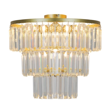 Sufitowa lampa Tifanny P17127-4-GD Zumaline kryształ złoty przezroczysty