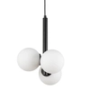 Wisząca lampa z kulami Perla 33486 Sigma balls metalowa szklana czarna biała