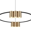 Wisząca lampa pierścieniowa GENESIS ML0375 tubki ring złoty czarny