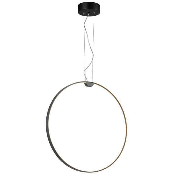 Wisząca lampa ring Acirculo ST-10453P/D500A black Step LED 72W 3000K nad stół czarna
