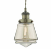Lampa wisząca retro Curtis CUR0175 mosiądz przezroczysty