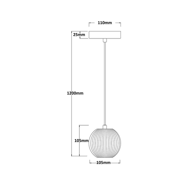 Kulista lampa wisząca Brillant LP-3303/1P GD LED 5W 3000-6000K złoty