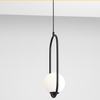 Lampa wisząca RIVA 1086G1 Aldex metalowy zwis do salonu biała kula