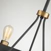 Wisząca lampa półplafon QN-SILAS-6P-DZ czarny złoty