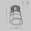 Wpustowa lampa Minor DL089-5W3K-BW LED 5W 3000K punktowa czarna biała