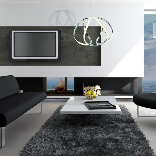 Designerska lampa wisząca GLOVE ML3808 LED 50W 4000K do salonu czarna