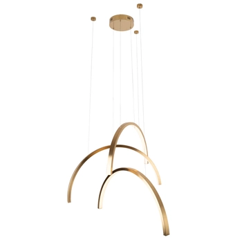 Zwieszana lampa łuki Trioarc P0509 Maxlight LED 63W 3000K nad stół złoty