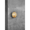 Okrągła lampa ścienna szklana POLPERRO 49021055 na taras IP64 nikiel