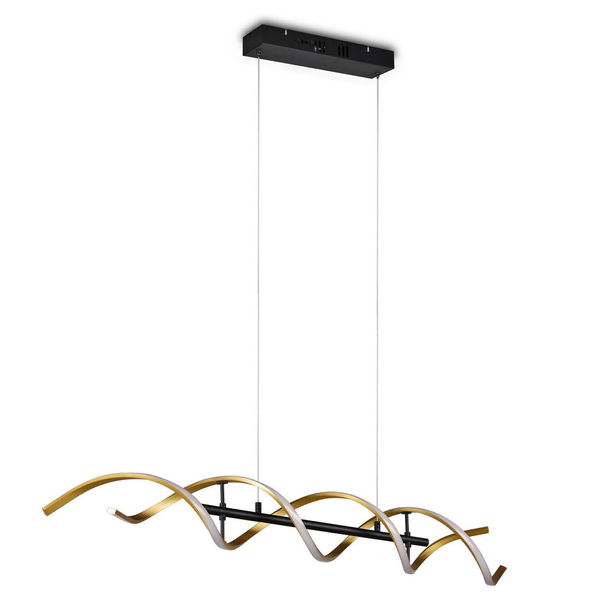 Lampa wisząca spirala SEQUENCE 341810208 Trio LED 45W zmienna barwa metal złota