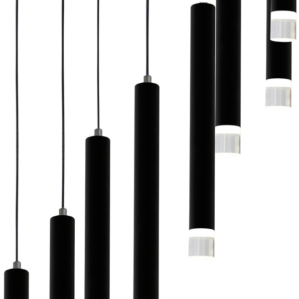 Wisząca LAMPA industrialna CARBON ML6161 Milagro metalowa OPRAWA kaskada LED 12W 4000K ZWIS loftowy czarny
