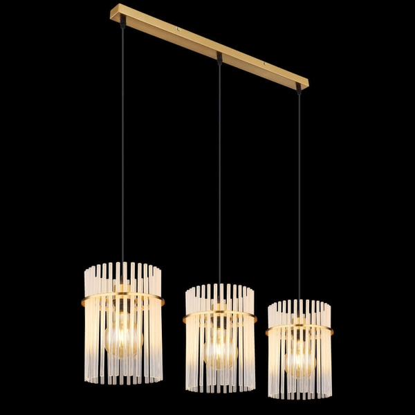 Żyrandol potrójny GORLEY 15698-3HM metalowy glamour złoty