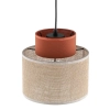 Żyrandol zwisający do przedpokoju Duo 2785 tuba naturalna juta brązowy