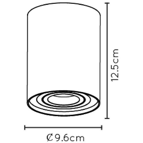 Downlight LAMPA sufitowa TUBE 22952/01/02 Lucide metalowa OPRAWA regulowana tuba mosiądz