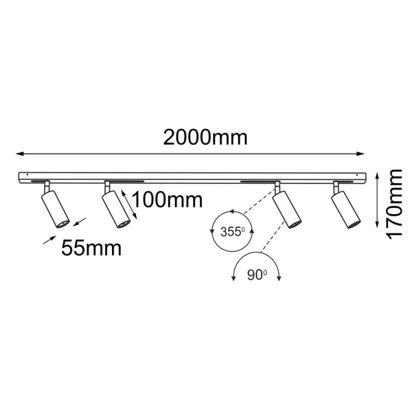 Metalowy system modułowy Pipe 1002 BROSline listwa belka tubka czarny