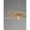 Lampa wisząca z kloszem SELVORA LE45374 kapelusz drewno biały
