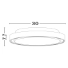 Plafon okrągły MOLLENDO czarny LE73767 LED 15W 3000K IP65 zewnętrzny