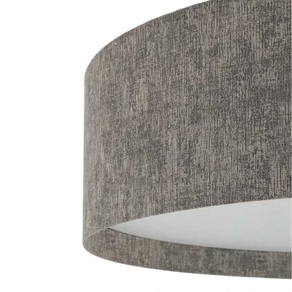 Okrągła lampa sufitowa LAGO 11680 tkaninowa do salonu szara