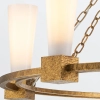 Lampa wisząca ring Kristy KRISTY5-DG-OPAL tubki na łańcuchu złota