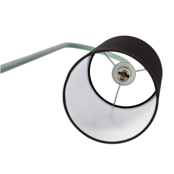 Lampa podłogowa z abażurem Ravello półka czarna zielona