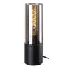 Stolikowa lampka loftowa RONNO 74050 szklana czarna przydymiona